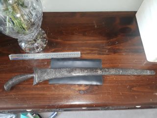 Antique Silver Ceremonial Kris Kriss Keris Sword Dagger Damascus Blade