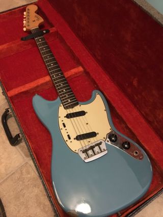 1966 Fender Duo Sonic Ii Vintage Electric Guitar Ocean Tortoise,  Mustang