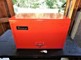 Vintage Snap On Tool Box Chest,  Red 9 Drawer Kra With Key And All Drawer Liners