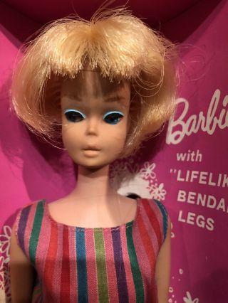 1964 Vintage Barbie BEND LEG AMERICAN GIRL With Correct Box Complete 5