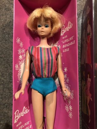 1964 Vintage Barbie BEND LEG AMERICAN GIRL With Correct Box Complete 7