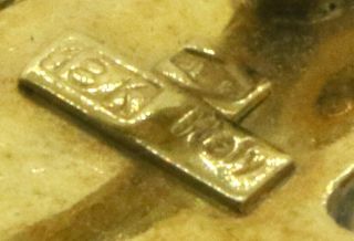 Vintage 18K gold Italy adorable enamel tiger pin/brooch 5