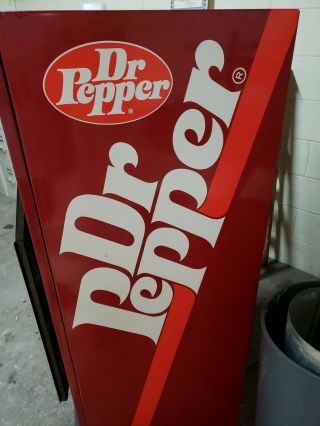 antique dr pepper machine.  coin mech and fridge perfectly 2