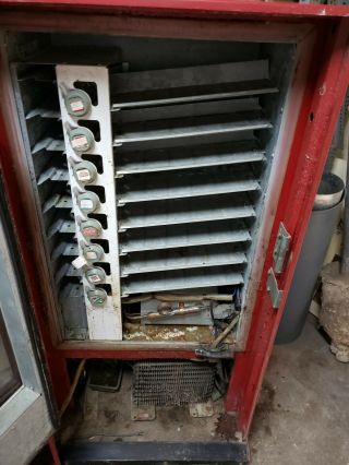 antique dr pepper machine.  coin mech and fridge perfectly 4