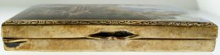 Antique Scottish Hand Painted Guilloche Enamel Sterling Nature Scene Compact Box 5