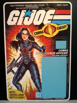 G.  I.  Joe Hasbro (vintage) Collectible Card - Back The Baroness Uncut/full File