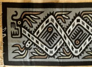 Zapotec Rug Weaving Winged Serpent Vintage 1980s