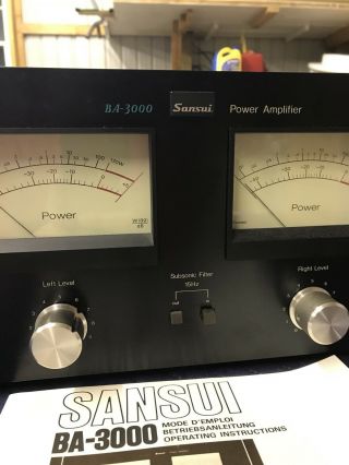 Vintage Sansui BA - 3000 Power Amplifier - 4