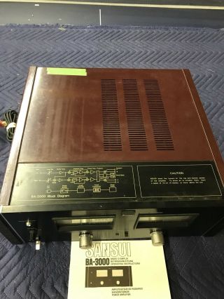 Vintage Sansui BA - 3000 Power Amplifier - 5