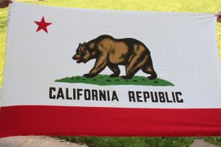 Vintage Bulldog Bettra California Republic Flag 3 X 5 100 Cotton Made Usa