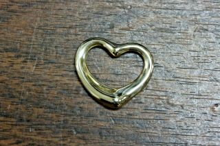 Vintage Tiffany & Co Elsa Peretti Open Heart 18k Yellow Gold