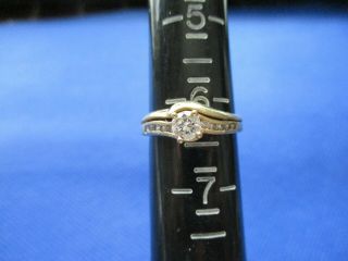 Vintage 14k Yellow Gold Diamond Wedding Engagement Ring Signed 585 Rs Sz 6.  25