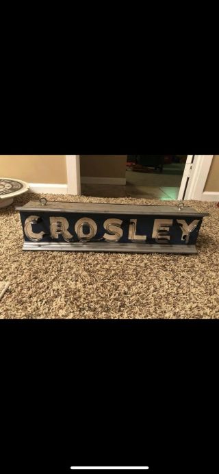 Vintage Crosley Car Appliance Neon Sign Gas Oil VERY RARE 2