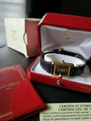 Vintage Cartier Watch And Papers