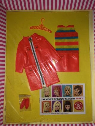 Vintage Francie Barbie Doll Orange Zip On Card