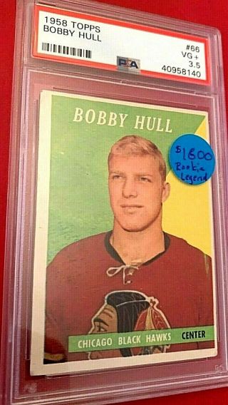 1958 - 59 Topps Bobby Hull Rookie 66 - Psa Graded 3.  5 - A Rare Gem