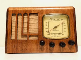 ANTIQUE OLD 1938 WESTINGHOUSE WR - 222 SUPERHETERODYNE ART DECO TUBE VINTAGE RADIO 2