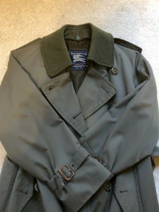 Burberry Vintage Trench Olive Green with Wool Liner,  Rare Expressly For Barney’s 4