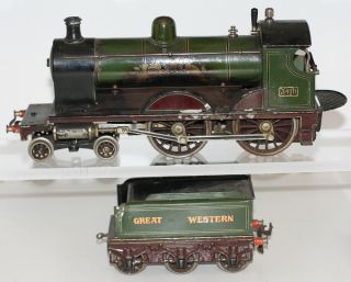 Rare 1920s Bing For Bassett Lowke Steam Gauge 1 Freelance 4 - 4 - 0 Locomotive 3410