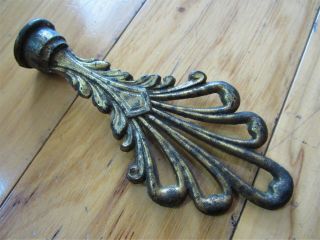 Antique Large Acanthus Brass Table Lamp Finial Victorian Light Fixture Hanging