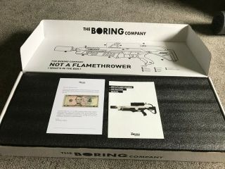 The Boring Company Not a Flamethrower - Rare with $5 bill 2