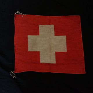1930s Pre War Ww2 Antique Switzerland Banner Flag
