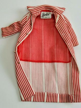 Vintage Mattel Barbie Doll Clothing: 968 Roman Holiday Red & White Striped Coat 5
