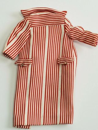 Vintage Mattel Barbie Doll Clothing: 968 Roman Holiday Red & White Striped Coat 6