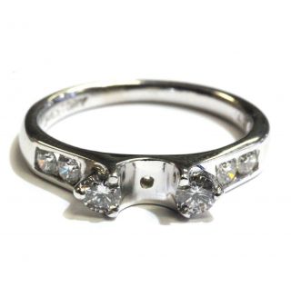 14k White Gold.  50ct Diamond Semi Mount Engagement Ring 3.  8g Vintage Estate