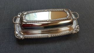 Sterling Silver Covered Butter Dish With Glass Insert 280 Grams Of Sterling