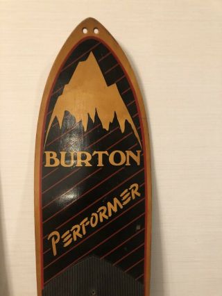 Burton Performer Snowboard 85 Black rare vintage wooden snowboard 2