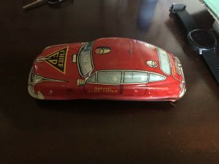 Marx Tin Wind Up Car No.  1 Fire Department Chief