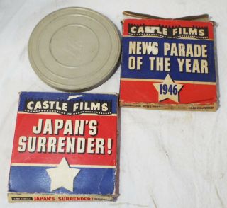 3 Vintage 1940s Wwii 16mm News Film Reels Japan 