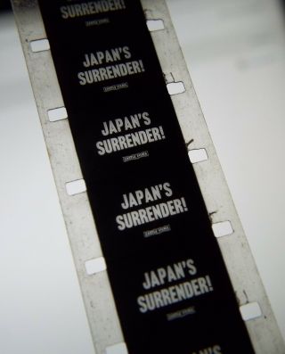 3 Vintage 1940s WWII 16mm NEWS FILM REELS Japan ' s Surrender Okinawa News Parade 4