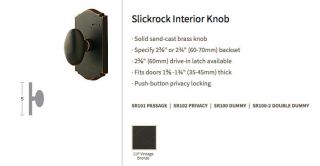 Slickrock Entry Door Knob 2