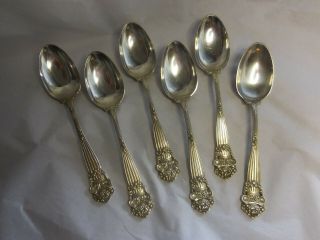 Towle 1898 Georgian Sterling Silver Set 6 Oval Soup Spoons No Monogram