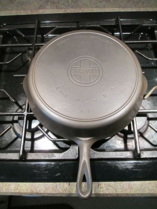 Vintage Griswold 11 Cast Iron Skillet Large Logo 717 Restored