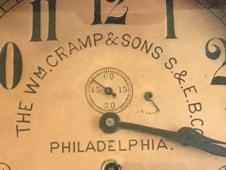 Vintage The Ashcroft Mfg Co Pressure Guage - Wm Cramp & Sons Philadelphia 3