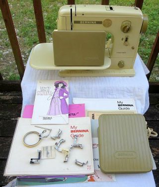 Vintage Bernina 707 Minimatic Flatbed Arm Sewing Machine With