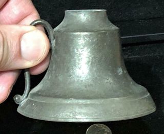 Antique American Pewter Miniature Whale Oil Lamp,  C.  1840