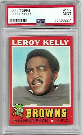 1971 Topps 157 Leroy Kelly Hof Psa 9 Browns Ultra Rare,  Pop 3,  None Higher