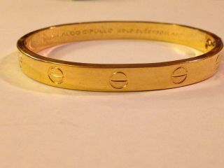 1970 Aldo Cipullo Charles Revson Inc.  Version Love Bracelet Gold Electroplated