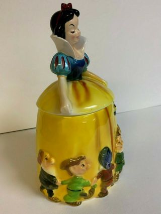 RARE VINTAGE 1964 ENESCO SNOW WHITE 7 DWARFS WALT DISNEY PRODUCTIONS COOKIE JAR 4