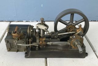 Vintage Cast Iron & Brass Stuart No.  9 Live Steam Horizontal Steam Engine 7