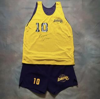 Norm Nixon Worn / Practice Vintage Lakers Uniform Russell