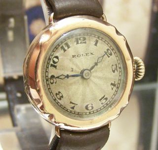 Antique Vintage 1924 Rolex Art Deco Solid Gold Spares/repairs