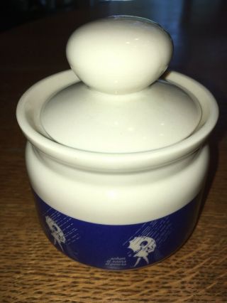 Vintage Mortan Salt Girl/ Ceramic Sugar Bowl With Lid