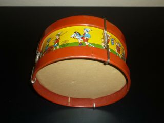 J CHEIN BOYS PLAYING SOLDIER DRUM VINTAGE TIN TOY.  EARLY 1950 ' S - 1965. 5