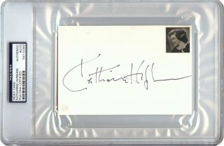 Katharine Hepburn Signed Autographed 4x6 Index Card Vintage 1969 Auto Psa/dna