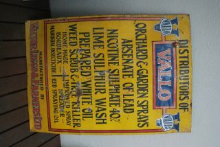 VINTAGE AND COLLECTIBLE VALLO AGRICULTURAL Tin Sign 700mm x 500mm 5
